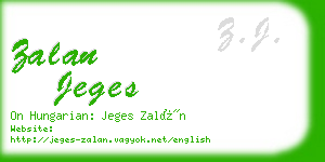 zalan jeges business card